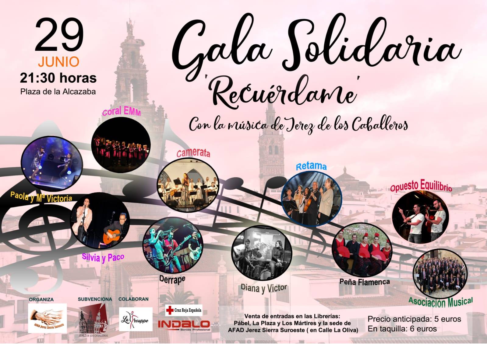 gala solidaria recuerdame jerez de los caballeros